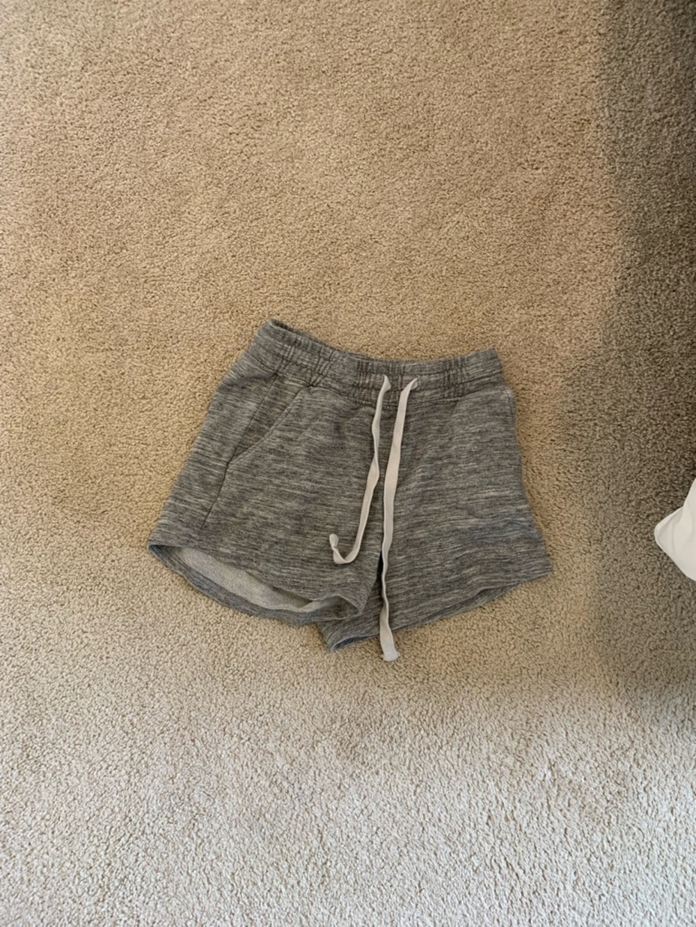 Women's Heather Gray Lounge Shorts with Drawstring